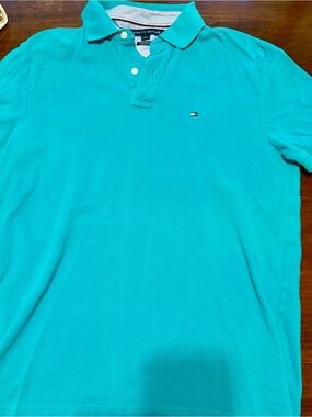 Tommy Hilfiger Men’s Polo Shirt - Teal Blue